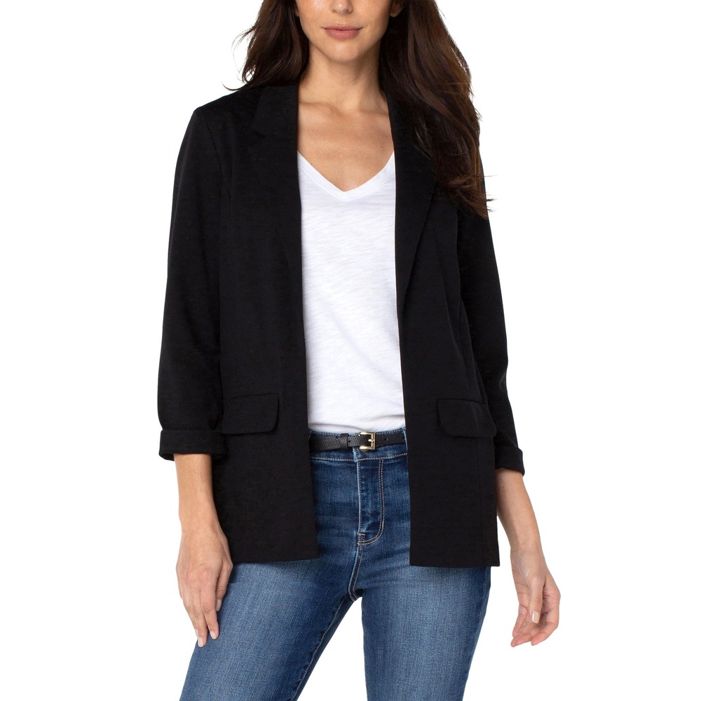 NWT Liverpool Los Angeles Boyfriend Blazer M Black Princess Darts $119